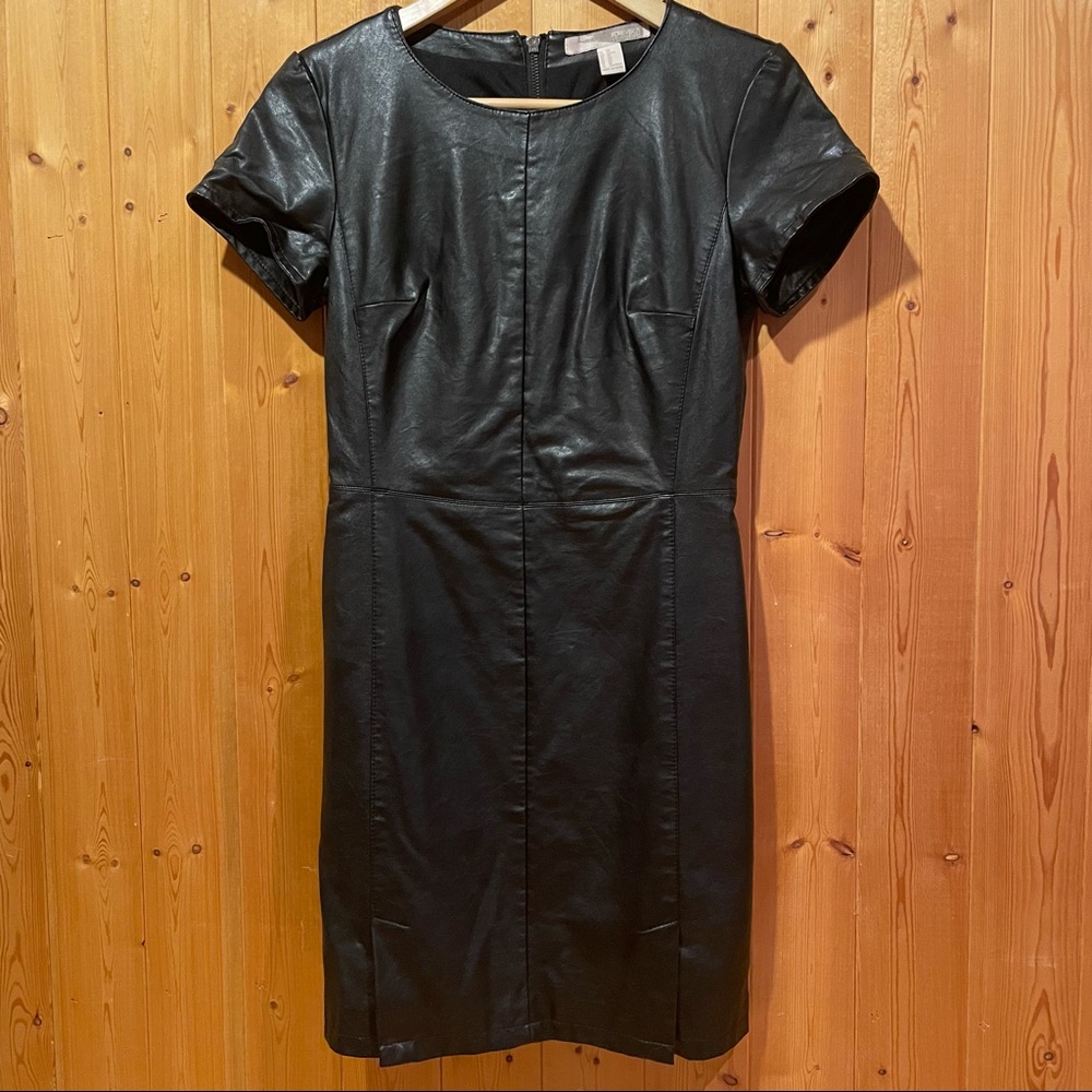 Faux Leather Dress